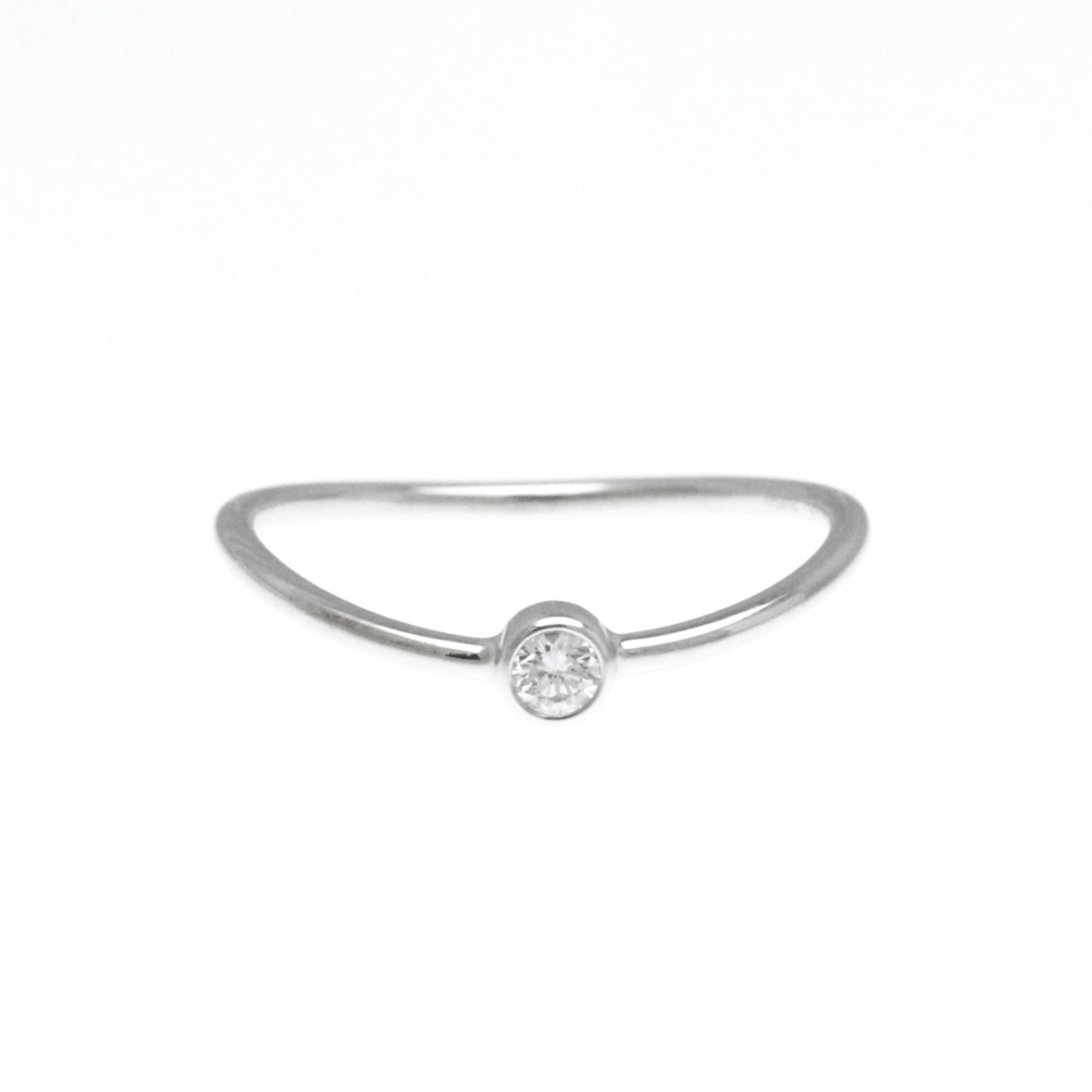Tiffany Wave Ring Single Row Platinum 950 Fashion Diamond Band Ring Silver 642$